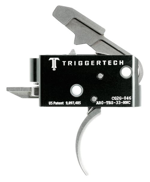 TriggerTech AR0TBS33NNC Competitive Primary Two-Stage Traditional Curved Trigger with 3.50 lbs Draw Weight for AR-15 Right