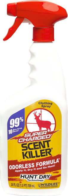 Wildlife Research 555 Scent Killer Super Charged Odor Eliminator Odorless Scent 24 oz Trigger Spray