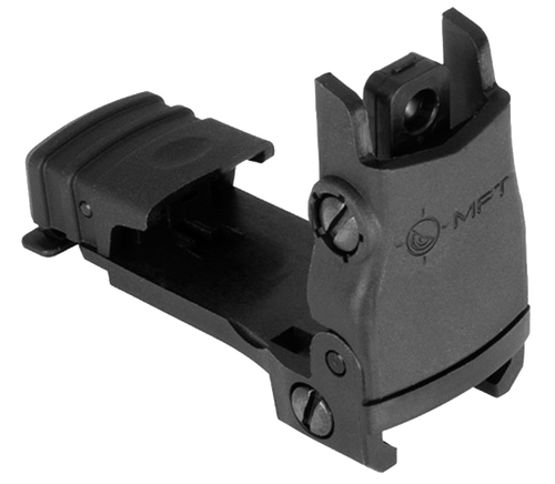 Mission First Tactical BUPSWR Flip Up Rear Sight  Black Folding AR-Platform