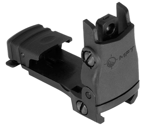 Mission First Tactical BUPSWR Flip Up Rear Sight  Black Folding AR-Platform