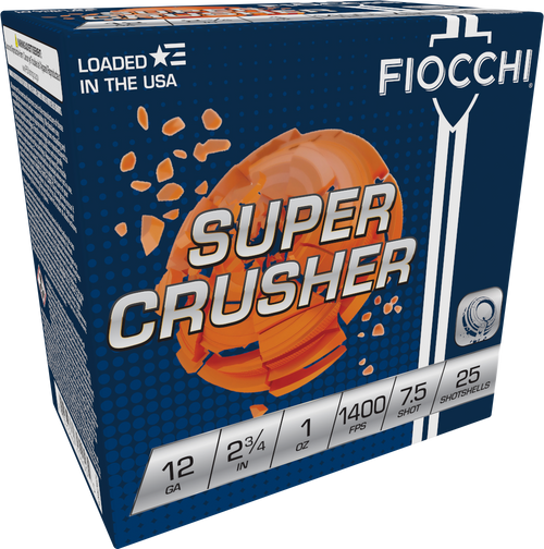 Fiocchi 12SCRS75 Exacta Target Super Crusher 12Gauge 2.75" 1oz 7.5Shot 25 Per Box/10 Case