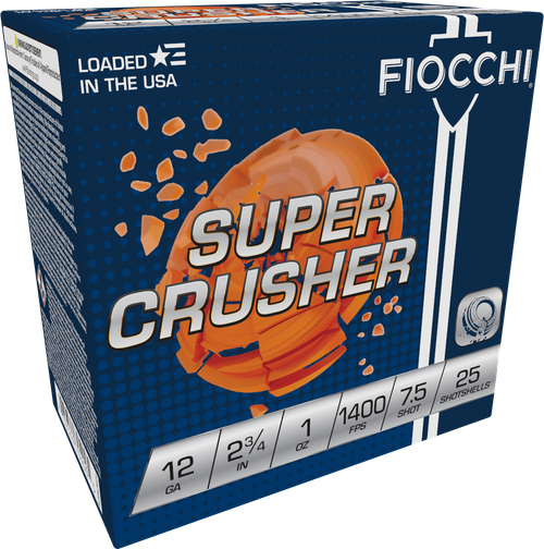 Fiocchi 12SCRS75 Exacta Target Super Crusher 12Gauge 2.75" 1oz 7.5Shot 25 Per Box/10 Case