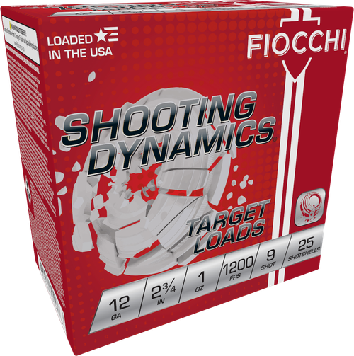 Fiocchi 12SD1H9 Shooting Dynamics Target 12Gauge 2.75" 1oz 9Shot 25 Per Box/10 Case