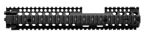 Daniel Defense 0100408030006 M4A1 FSP RIS II Handguard 12.25" 2-Piece, Free-Floating Style Made of 6061-T6 Aluminum with Black Anodized Finish & Picatinny Rail for AR-15