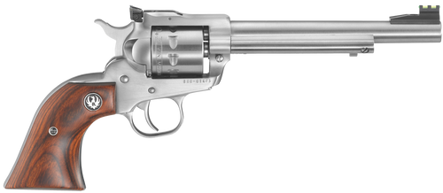 Ruger 8150 Single-Nine  Large Frame 22 WMR 9rd 6.50" Satin Stainless Steel Barrel, Cylinder & Frame, Hardwood Gunfighter Grip, Transfer Bar Safety, Exposed Hammer