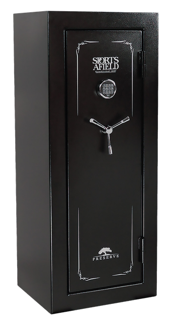 Sports Afield SECSA5924P Preserve SA5924P Electronic Keypad/Key Entry Black Textured Steel Holds 24 + 4 59" H x 24" W x 20" D Fireproof- Yes