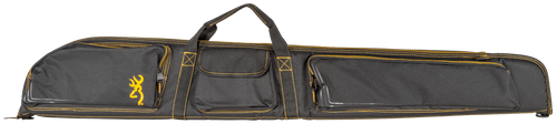 Browning 1419559902 Black & Gold Shotgun Case Black w/Buck Mark Logo 600D Polyester Ripstop 54"