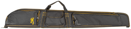 Browning 1419559902 Black & Gold Shotgun Case Black w/Buck Mark Logo 600D Polyester Ripstop 54"