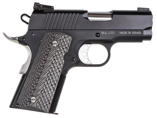 Magnum Research DE1911U 1911U  45 ACP 6+1, 3" Black Steel Bull Barrel, Matte Black Serrated Carbon Steel Slide, Black Anodized Aluminum Frame w/Beavertail, Black/Gray G10 Grip, Grip Safety, Right Hand