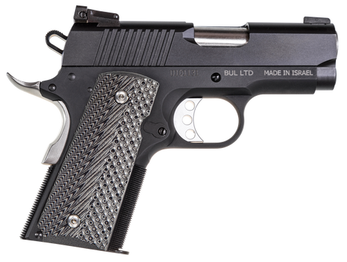 Magnum Research DE1911U 1911U  45 ACP 6+1, 3" Black Steel Bull Barrel, Matte Black Serrated Carbon Steel Slide, Black Anodized Aluminum Frame w/Beavertail, Black/Gray G10 Grip, Grip Safety, Right Hand