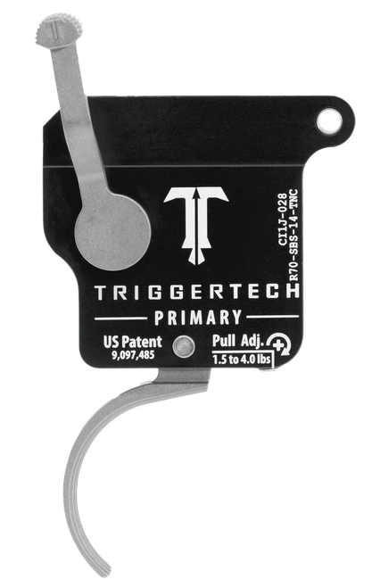 TriggerTech R70SBS14TNC Primary Without Bolt Release Single-Stage Traditional Curved Trigger with 1.50-4 lbs Draw Weight for Remington 700 Right