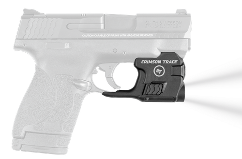 Crimson Trace 0182501 Lightguard  Polymer S&W M&P Shield/Shield Plus/M2.0 Shield, 110 Lumens White LED, Trigger Guard Mount