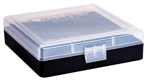 Berry's 87412 Ammo Box  9mm/380ACP Clear/Black Polypropylene 100rd