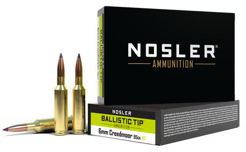 Nosler 40052 Ballistic Tip  6mmCreedmoor 95gr Spitzer Ballistic Tip 20 Per Box/10 Case