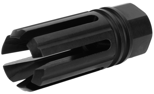 TacFire MZ1005N 6 Prong Flash Hider Black Nitride Steel with 1/2"-28 tpi Threads & 2.22" OAL for 5.56x45mm NATO AR-Platform