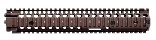 Daniel Defense 0100408001 M4A1 RIS II Handguard 12.25" 2-Piece, Free-Floating Style Made of 6061-T6 Aluminum with Flat Dark Earth Anodized Finish & Picatinny Rail for AR-15