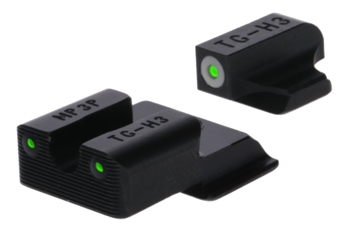 TruGlo TGTG231MP4W Tritium Pro  Black | Green Tritium White Outline Front Sight Green Tritium Rear Sight