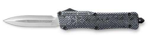 CobraTec Knives LCFCTK1LDNS CTK-1  Large 3.75" OTF Drop Plain D2 Steel Blade/Carbon Fiber Aluminum Handle Features Glass Breaker Includes Pocket Clip