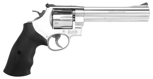 Smith & Wesson 12462 Model 610  N-Frame 10mm Auto/40 S&W 6 Shot 6.50" Stainless Steel Barrel, Cylinder & Frame, Black Finger Grooved Grip, Internal Lock Safety, Exposed Hammer