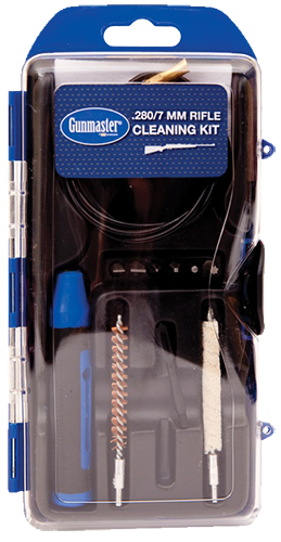 DAC GM7LR GunMaster Cleaning Kit 7mm 280 Cal Rifle Brass Bristles 12 Black/Blue Clamshell Case