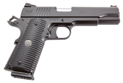 Wilson Combat ACPFS9 ACP Full-Size 9mm Luger Caliber with 5" Barrel, 10+1 Capacity, Black Armor-Tuff Finish Carbon Steel Beavertail Frame, Serrated Black Carbon Steel Slide & Black G10 Eagle Claw Grip