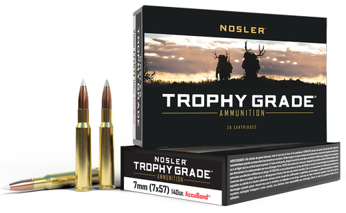 Nosler 47118 Trophy Grade  7x57mmMauser 140gr Nosler AccuBond 20 Per Box/10 Case