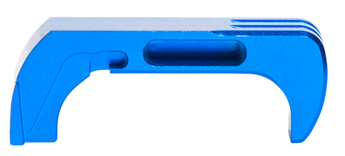 Cross Armory CRG5MCBL Mag Catch  Extended Compatible w/Glock Gen4-5 Blue Anodized Aluminum