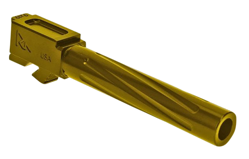 Rival Arms RA20G103E Precision V1 Match Grade 9mm Luger Compatible w/Glock 17 Gen5 4.49" Fluted Gold PVD Stainless Steel
