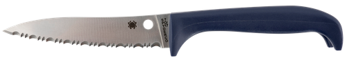 Spyderco K20SPR Counter Puppy  3.48" Fixed Serrated 7Cr17MoV SS Blade Purple Plastic Handle
