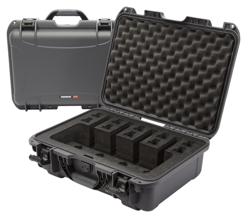 Nanuk 9254UP7 925 4 Up Gun Case Waterproof Graphite Resin w/ Closed-Cell Foam Padding 17" L x 11.80" W x 6.40" H Interior Dimensions