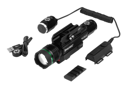 iProtec 6794 RM400LSR Firearm Light and  Laser Combo  Black Anodized 40/400 Lumens Green Light Red Laser