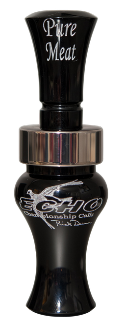 Echo Calls 79019 Pure Meat  Open Call Double Reed Mallard Sounds Attracts Ducks Black Acrylic