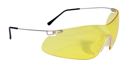 Radians CP5740CS Clay Pro Shooting Glasses Adult Amber Lens Wraparound Silver Frame