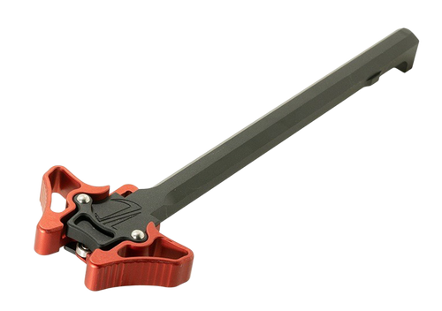 TIMBER CREEK OUTDOOR INC EMAMBICHR Enforcer Mini Ambidextrous Charging Handle AR-Platform Red Anodized Aluminum