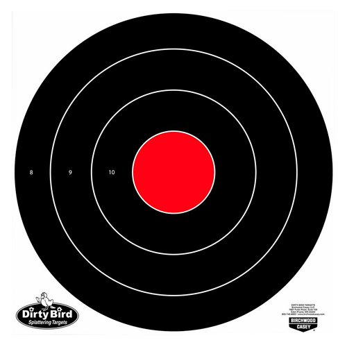 Birchwood Casey 35181 Dirty Bird  Bullseye Tagboard Target 17.25" 100 Per Pkg