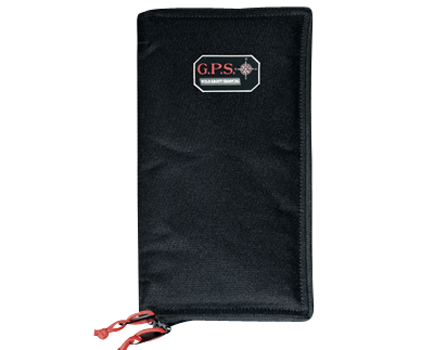 GPS Bags GPS865PS Pistol Sleeve  Medium Black Nylon with Locking Zippers & Thin Design Holds 1 Handgun