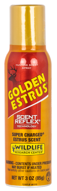 Wildlife Research 4043 Golden Estrus Scent Reflex Deer Attractant Doe In Estrus Scent 3 oz Aerosol