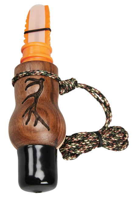 Wayne Carlton's Calls 70168 Whispering Cow Call  Open Call Cow Sounds Attracts Elk Natural Walnut/Maple
