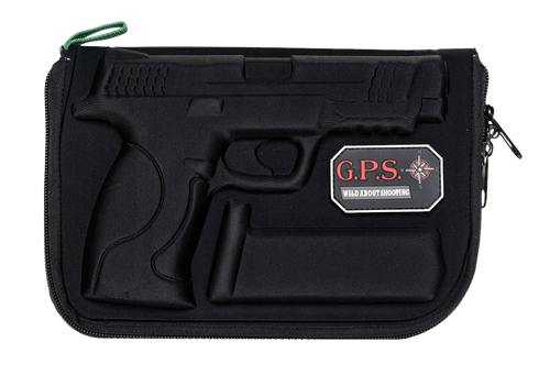 GPS Bags 912PC Custom Molded  w/ Lockable Zippers Internal Mag Holder & Black Finish for S&W M&P Full-Size/Compact (9mm Luger/40 S&W/45 ACP)
