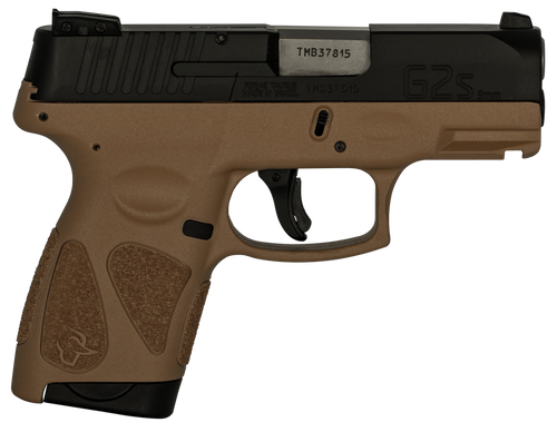 Taurus 1G2S931T G2S  9mm Luger 7+1 3.26" Stainless Steel Barrel, Matte Black Serrated Steel Slide, Tan Polymer Frame w/Picatinny Rail, Tan Polymer Grip ,Right Hand