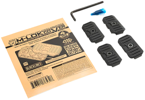 Strike Industries AR-CM-COVER-S-BK Cable Management Cover Short 1.57"L Black Polymer for M-Lok