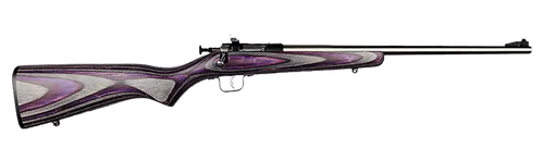 Crickett KSA2228 Youth  22 LR 1rd 16.12" Stainless Steel Barrel, Fixed Front/Adjustable Rear Peep Sights, Purple Laminate Stock w/11.5" LOP, Rebounding Firing Pin Safety