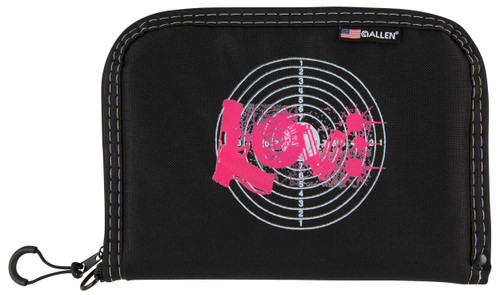 Girls With Guns 9075 Love  Black w/Pink Love Graphic Polyester Holds Handgun