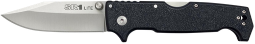 Cold Steel CS62K1 SR1 Lite 4" Folding Clip Point Plain 8Cr13MoV SS Blade/Black Griv-Ex Handle Includes Pocket Clip