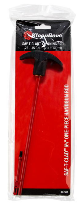 KleenBore SAF302 SAF-T-CLAD Cleaning Rod .22 - .45 Cal Handgun 6.5" w/Swivel Handle