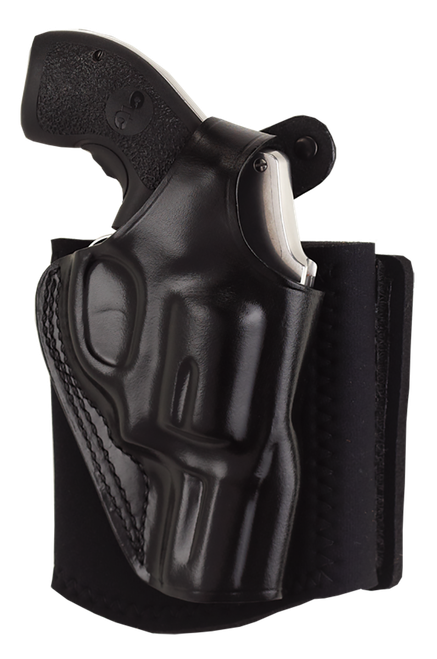 Galco AG870RB Ankle Glove  Size Fits Ankles up to 13" Black Leather Hook & Loop Fits Sig P365 Fits Sig P365XL Right Hand