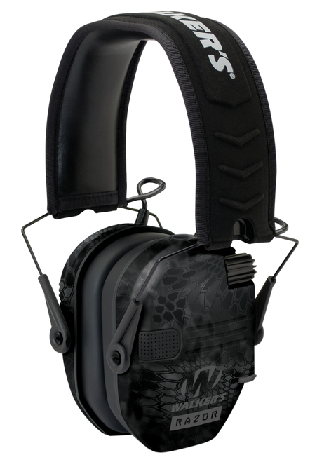 Walker's GWPRSEMYP Razor Slim Electronic Muff 23 dB,Over the Head,  Typhoon Camo/Black Polymer