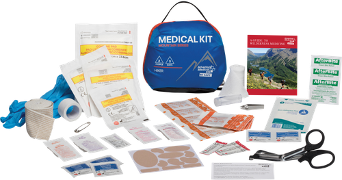 Adventure Medical Kits 01001001 Mountain Hiker Medical Kit Treats Injuries/Illnesses Water Resistant Blue