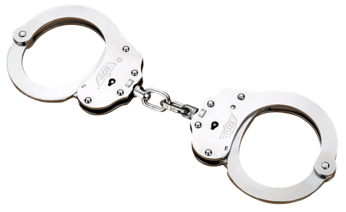 Uzi Accessories UZIHCEUSCNIJ Handcuffs NIJ Silver Steel Includes 2 Keys
