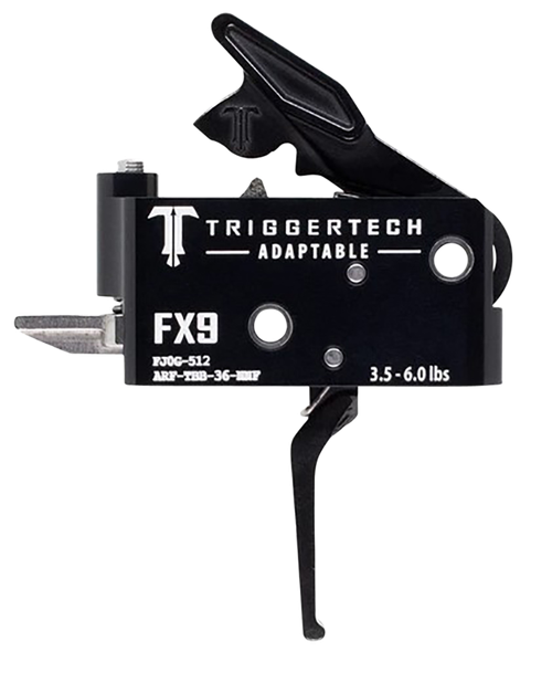 TriggerTech ARFTBB36NNF Adaptable  Two-Stage Flat Trigger with 3.50-6 lbs Draw Weight & Black PVD Finish for FN FX9